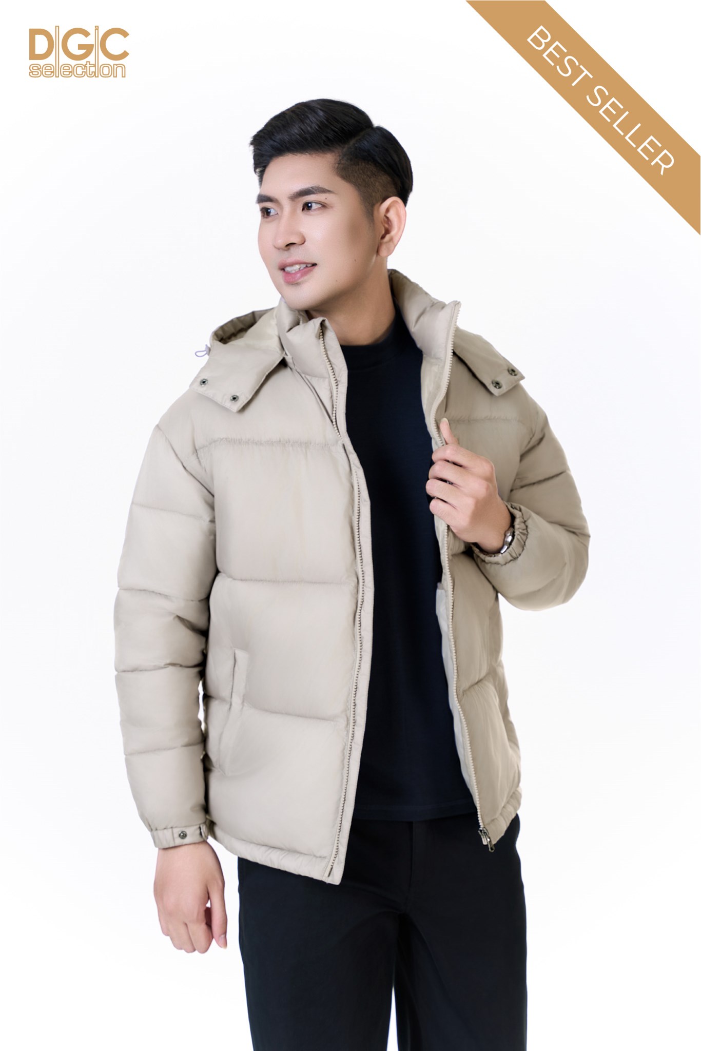 Áo jacket 3 lớp dáng ngắn